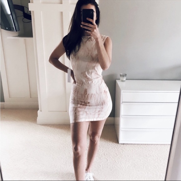 Young Fabulous & Broke Dresses & Skirts - Young Fabulous and Broke Pink Marble Tie Dye Dress